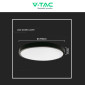 Immagine 6 - V-Tac VT-8624S Plafoniera LED Rotonda 24W SMD IP44 con Sensore di Movimento e Crepuscolare Colore Nero - SKU 7670