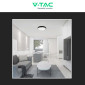 Immagine 4 - V-Tac VT-8630 Plafoniera LED Rotonda 30W SMD IP44 con Sensore di Movimento e Crepuscolare Colore Nero - SKU 7671 [TERMINATO]
