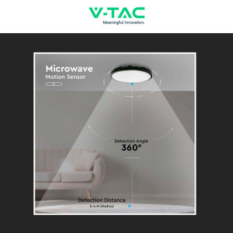 V-Tac VT-8630 Plafoniera LED Sensore Movimento Crepuscolare