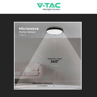 V-Tac VT-8630 Plafoniera LED Sensore Movimento Crepuscolare