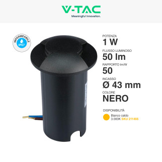 VT-1161 Punto Luce LED SMD 1W da Interramento IP67 V-Tac