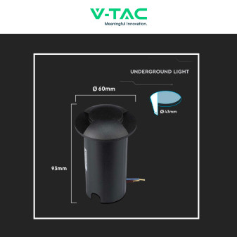 VT-1161 Punto Luce LED SMD 1W da Interramento IP67 V-Tac