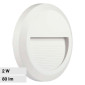Immagine 1 - V-Tac VT-1142 Punto Luce LED SMD 2W Segnapasso Rotondo a Parete IP65 Bianco - SKU 211315 / 211314