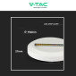 Immagine 8 - V-Tac VT-1142 Punto Luce LED SMD 2W Segnapasso Rotondo a Parete IP65 Bianco - SKU 211315 / 211314