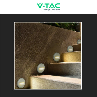 VT-1142 Punto Luce LED SMD 2W a Parete IP65 Grigio V-Tac
