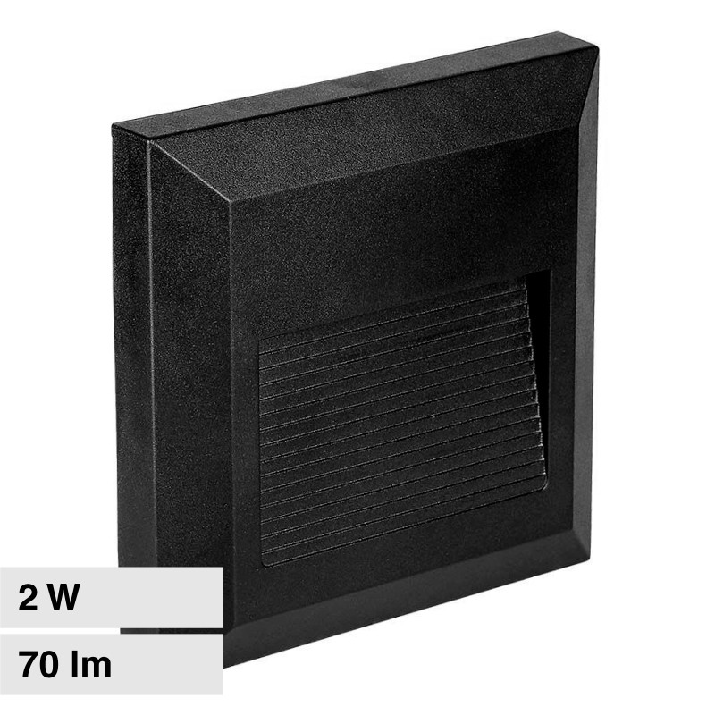 VT-1152 Punto Luce LED SMD 2W a Parete IP65 Nero V-Tac