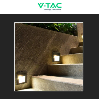 VT-1152 Punto Luce LED SMD 2W a Parete IP65 Nero V-Tac