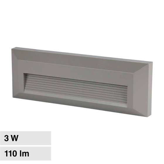 VT-1162 Punto Luce LED SMD 3W a Parete IP65 Grigio V-Tac VT-1162 Punto Luce LED SMD 3W a Parete IP65 Grigio V-Tac