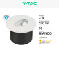 Immagine 4 - V-Tac VT-1109RD Punto Luce LED COB 3W Segnapasso Rotondo da Incasso Colore Bianco - SKU 211207 / 211208