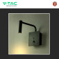 Immagine 4 - V-Tac VT-2943 Lampada LED da Muro 3W COB CREE con Porta USB Colore Nero - SKU 211487