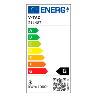 VT-2943 Lampada LED da Muro 3W COB Porta USB Nera V-Tac