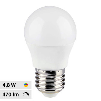 V-Tac VT-2224 Lampadina LED E27 4,8W Bulb G45 MiniGlobo SMD RGB+W Dimmerabile...