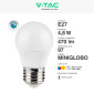 Immagine 2 - V-Tac VT-2224 Lampadina LED E27 4,8W Bulb G45 MiniGlobo SMD RGB+W Dimmerabile con Telecomando - SKU 3028