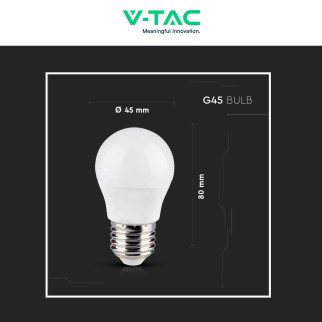VT-2224 Lampadina LED G45 4,8W E27 RGB+W Dimmerabile V-Tac