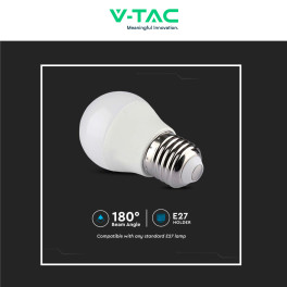 VT-2224 Lampadina LED G45 4,8W E27 RGB+W Dimmerabile V-Tac