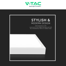 VT-8618S Plafoniera LED Quadrata 18W SMD IP44 Sensore V-Tac