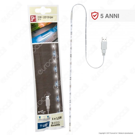 Paulmann Striscia LED USB 1,5W 30cm Autoadesiva - mod. 704.56 / Paulmann Striscia LED USB 1,5W 30cm Autoadesiva - mod. 704.56 /
