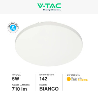 VT-741 Lampada LED da Muro 5W SMD IP65 Colore Bianco V-Tac