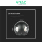 Immagine 7 - V-Tac VT-834 Lampada LED da Muro 4W Wall Light IP65 Applique con 4 LED Forma Rotonda Colore Nero - SKU 218553 / 218554
