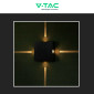 Immagine 4 - V-Tac VT-704 Lampada LED da Muro 4W Wall Light IP65 Applique con 4 LED Colore Nero - SKU 218211