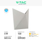 Immagine 4 - V-Tac VT-825 Lampada LED da Muro 5W Wall Light IP65 Applique Colore Grigio - SKU 218284 / 218285