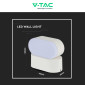 Immagine 7 - V-Tac VT-816 Lampada LED da Muro Ruotabile 5W Wall Light IP65 Applique Colore Bianco - SKU 218286 / 218287