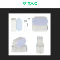 Immagine 11 - V-Tac VT-816 Lampada LED da Muro Ruotabile 5W Wall Light IP65 Applique Colore Bianco - SKU 218286 / 218287