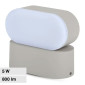 Immagine 1 - V-Tac VT-816 Lampada LED da Muro Ruotabile 5W Wall Light IP65 Applique Colore Grigio - SKU 218291
