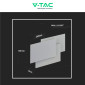 Immagine 5 - V-Tac VT-712 Lampada LED da Muro 11W SMD Wall Light Applique Colore Bianco - SKU 218202