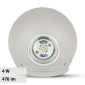 Immagine 1 - V-Tac VT-836 Lampada LED da Muro 4W Wall Light IP65 Applique con 2 LED SMD Forma Rotonda Colore Grigio - SKU 218305 / 218306