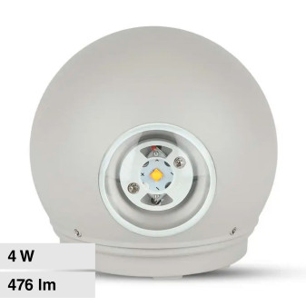 V-Tac VT-836 Lampada LED da Muro 4W Wall Light IP65 Applique con 2 LED SMD...