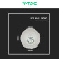 Immagine 6 - V-Tac VT-836 Lampada LED da Muro 4W Wall Light IP65 Applique con 2 LED SMD Forma Rotonda Colore Grigio - SKU 218305 / 218306