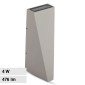 V-Tac VT-826 Lampada LED da Muro 4W Wall Light SMD Applique IP65 Colore Grigio - SKU 218299 / 218300