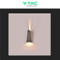 Immagine 6 - V-Tac VT-826 Lampada LED da Muro 4W Wall Light SMD Applique IP65 Colore Grigio - SKU 218299 / 218300