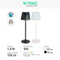 Immagine 4 - V-Tac VT-1034 Lampada LED da Tavolo 3in1 1,5W Ricaricabile Dimmerabile con Comandi Touch - SKU 10324 / 10330