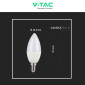 Immagine 7 - V-Tac VT-2214 Lampadina LED E14 4,8W Candle Bulb C37 Candela RGB+W Dimmerabile con Telecomando - SKU 2926 / 2929