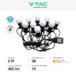 Immagine 2 - V-Tac VT-70510 Catena 5W da 10 Lampadine LED SMD MiniGlobo Opache IP44 - SKU 217436