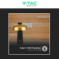Immagine 8 - V-Tac VT-1050 Lampada LED da Tavolo 3W Changing Color 3in1 Ricaricabile Dimmerabile Colore Nero e Oro - SKU 7946