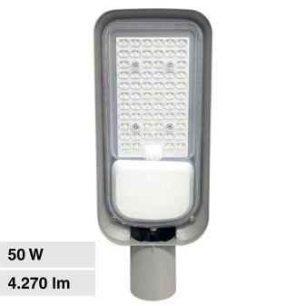 V-Tac VT-150050ST Lampada Stradale LED 50W SMD Lampione IP65 Colore Grigio -...