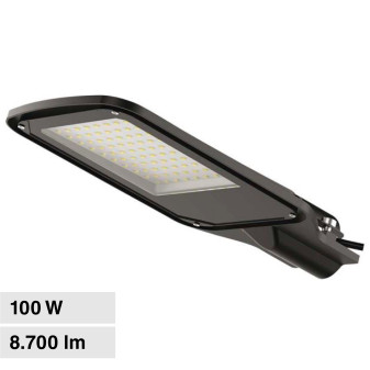 V-Tac VT-15110ST Lampada Stradale LED 100W SMD Lampione IP65 Colore Nero -...