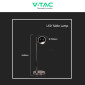 Immagine 8 - V-Tac VT-7506 Lampada LED da Tavolo 5W in Metallo - SKU 10345 / 10346