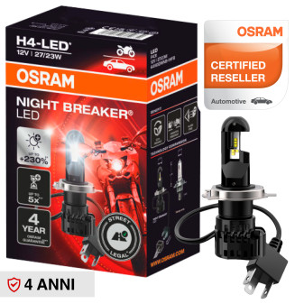 Osram Night Breaker LED 23/27W 12V per Fari Moto - Lampadina H4
