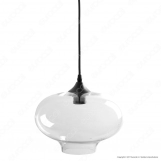 V-TAC VT-7229 Lampadario in Vetro Trasparente con Portalampada per