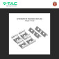 Immagine 6 - V-Tac VT-8202 Profilo Piatto in Alluminio per Strisce LED a Superficie con Copertura Opaca Lunghezza 2 metri - SKU 23174