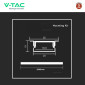 Immagine 4 - V-Tac VT-8203 Profilo Piatto in Alluminio per Strisce LED a Incasso con Copertura Opaca Lunghezza 2 metri - SKU 23175