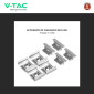 Immagine 6 - V-Tac VT-8203 Profilo Piatto in Alluminio per Strisce LED a Incasso con Copertura Opaca Lunghezza 2 metri - SKU 23175