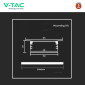 Immagine 4 - V-Tac VT-8206 Profilo Piatto Largo in Alluminio per Strisce LED a Incasso con Copertura Opaca Lunghezza 2 metri - SKU 23179