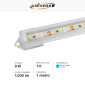 Immagine 2 - Universo Striscia LED Rigida 9W SMD Monocolore 120 LED/m 12V in Alluminio - Barra da 1 metro - mod. 3014-12V-1TF