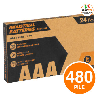Uniross Pile Alcaline Industrial AAA / LR03 / Ministilo / 1,5V - 480 Batterie