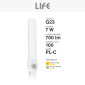 Immagine 4 - Life Lampadina LED G23 2 Pin 7W SMD Lampada Tubolare PL-C - mod. 39.940122C30 / 39.940122N40